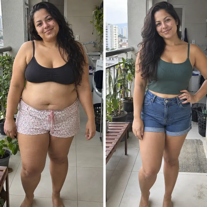 Paciente R.F., 36 anos, em foto do acompanhamento